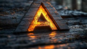 Glowing Wooden Letter A Wallpaper - Free Mobile Background Image