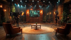 Stage Set 4K Wallpaper - TV Studio Background For Desktop