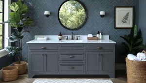 Modern Bathroom Vanity Mirror Wallpaper 4K Desktop Background Free