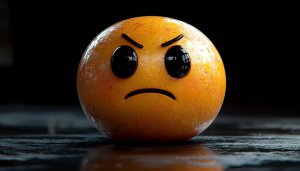 Angry Orange Emoji 4K Desktop Wallpaper, Free Mobile Background