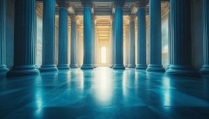 Grand Columns Hallway HD Mobile Background Imperial Palace Wallpaper