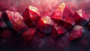 Ruby Red Crystals Gemstone 4K Wallpaper for Desktop Background