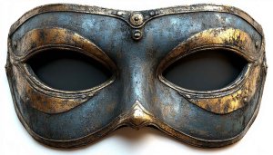 Venetian Carnival Mask 4K Desktop Wallpaper, Metallic Gold Masquerade