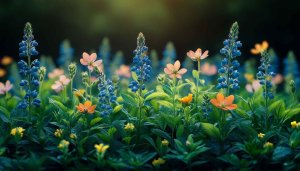 Beautiful flower field 4K wallpaper for desktop and mobile use