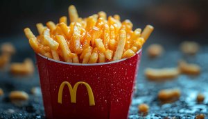 McDonald's Cheesy Fries Mobile Wallpaper, Food Photography Background 4K