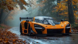 McLaren Senna GTR Autumn Road Mobile Wallpaper 4K Background