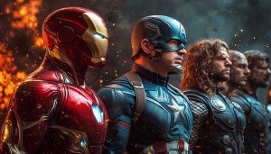 Avengers Endgame 4K Wallpaper - Iron Man, Captain America Background