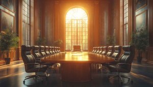 Elegant Boardroom Meeting Room 4K Desktop Wallpaper Background