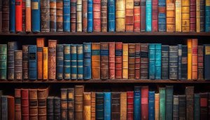 Bookshelf Wallpaper 4K - Library Books Desktop Background Free