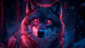 Red Eyes Wolf 4K Wallpaper - Free Desktop Background
