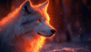 Fiery Wolf Eyes 4K Desktop Wallpaper - Free Animal Background