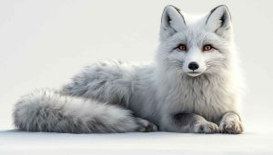 Arctic Fox Portrait Desktop Wallpaper, White Fox Mobile Background