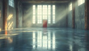 Industrial Loft Interior Sunlight Rays 4K Desktop Background Wallpaper