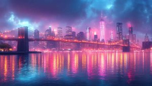 Cyberpunk New York City 4K Wallpaper - Free Mobile Background