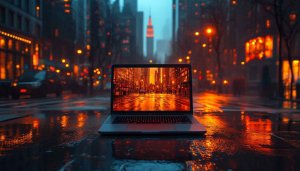 Cityscape Laptop Wallpaper 4K Desktop Background New York Street View