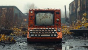 Grungy Retro Computer Wallpaper 4K Desktop Background Mobile