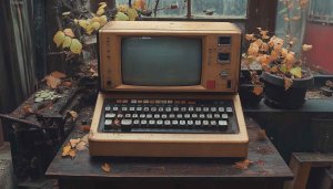 Retro Computer Desktop Background Abandoned Terminal Mobile Wallpaper Aesthetic