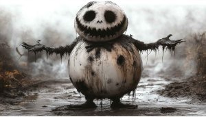 Creepy Halloween Monster 4K Desktop Wallpaper, Scary Festive Background