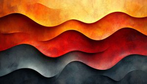 Abstract Wavy 4K Mobile Wallpaper, Red Orange Black Background