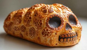 Day of the Dead Bread Skull Mobile Wallpaper Background