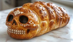 Day of the Dead Bread Wallpaper | Pan de Muerto 4K