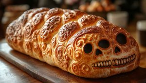 Day of the Dead Bread 4K Desktop Background Free Wallpaper