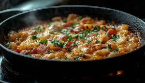 Steaming Breakfast Hash 4K Desktop Background Recipe Inspiration Wallpaper