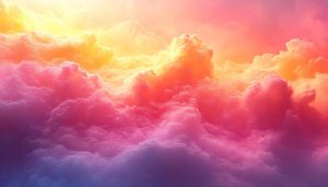 Colorful Cloudscape 4K Desktop Background - Pink Orange Sky Wallpaper