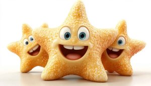 Funny Starfish Cartoon Character Mobile Wallpaper, Cute Smiling Star Background