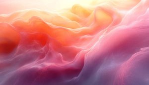 Abstract Gradient Waves Wallpaper, Orange Pink Color Palette Background