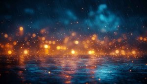Rainy Night City Lights Bokeh Effect 4K Desktop Wallpaper
