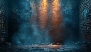 Grungy Underground Tunnel 4K Desktop Wallpaper, Dark Brick Texture Background