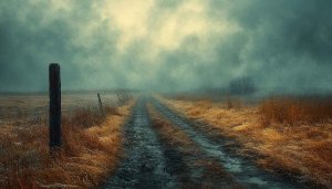 Foggy Dirt Road 4K Desktop Wallpaper Countryside Mobile Background