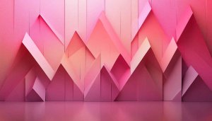 Abstract Geometric Pink Wallpaper, 4K Desktop Background, Modern Art Design