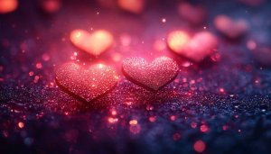 Sparkling Hearts 4K Wallpaper - Romantic Valentine's Day Background