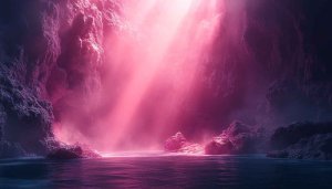 Pink Cave Landscape Wallpaper for Desktop, Mobile Backgrounds in 4K