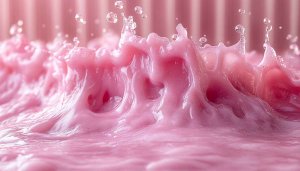 Pink Cream Liquid Splash 4K Mobile Background Aesthetic Wallpaper
