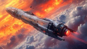 Futuristic Spaceship Wallpaper, Science Fiction 4K Desktop Background, Free Mobile Wallpaper