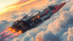 Epic Spaceship Mobile Background - Sci-Fi Art Desktop Wallpaper 4K