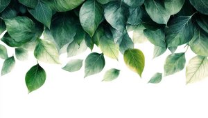 Aesthetic Green Leaves Wallpaper for Desktop Mobile Backgrounds Free