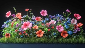 Vibrant Floral Garden Mobile Wallpaper - Free Spring Flower Background