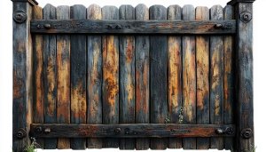 Rustic Wooden Fence Texture Background for Desktop Mobile Wallpaper