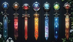 Magical Gemstone Sword 4K Wallpaper for Desktop and Mobile