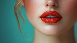 Red Lipstick Close-up Mobile Wallpaper HD Backgrounds Free