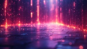 Cyberpunk Neon Grid Mobile Wallpaper Futuristic Tech Desktop Background