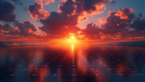 Solar Panel Sunset Reflection 4K Desktop Backgrounds Mobile Wallpaper Free