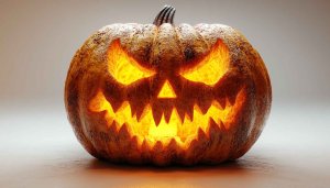 Spooky Jack-O'-Lantern Halloween Desktop Background Wallpaper