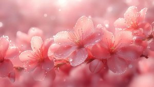 Pink Cherry Blossoms Floral Art Mobile Wallpaper Spring Season
