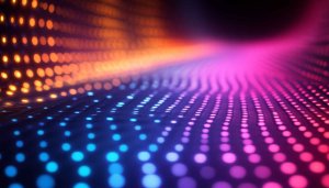 Abstract Glowing Dots Colorful Waves Mobile Wallpaper 4K Background