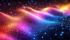 Vibrant Colorful Particle Wave 4K Desktop Background Mobile Wallpaper